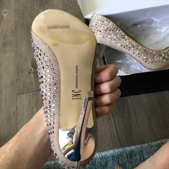 Rhinestone Nude Heels 🤍💎💗 - Picture 3 of 6